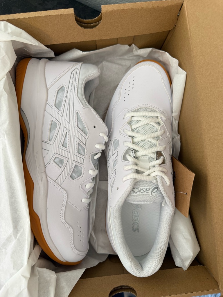 Nwt Asics Gel-Renma Women’s Sz. 10 White/Silver Pickleball Court Shoes Sneakers